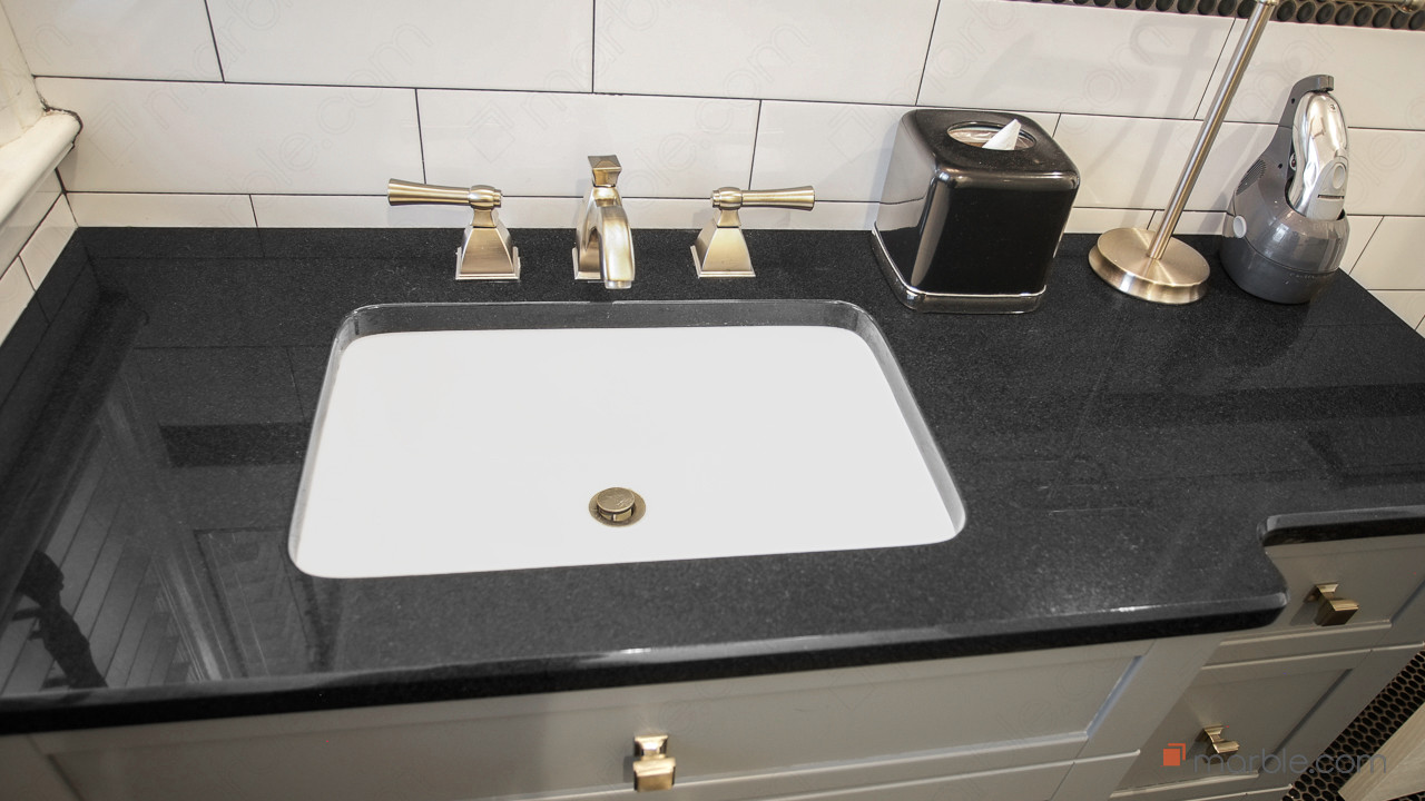 Absolute Black Granite Bathroom | Marble.com