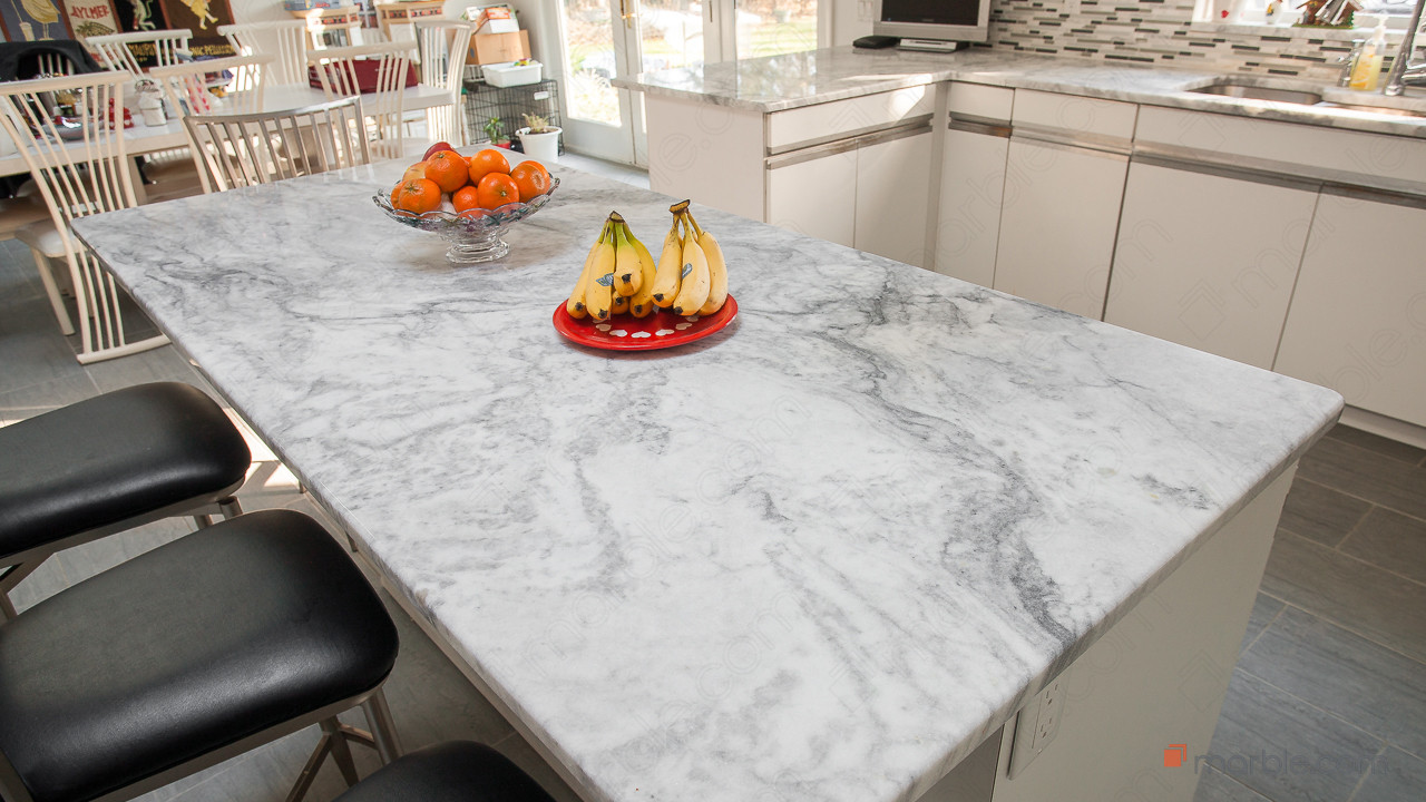 Classic White Quartzite Kitchen | Marble.com