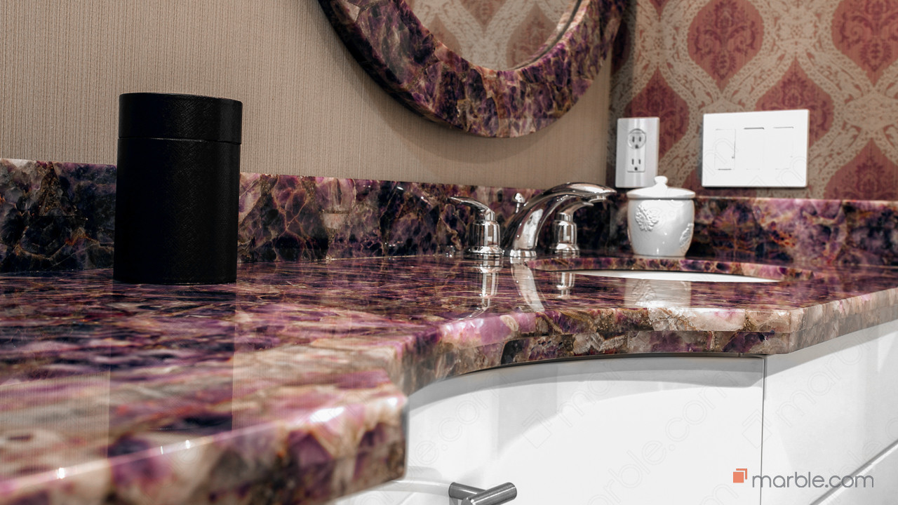 Gemstone Bathroom Countertops and Trims | Marble.com