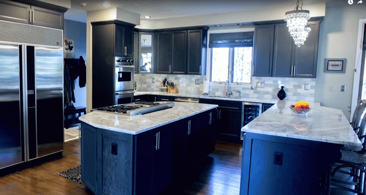 top 5 kitchen countertop choices for dark cabinets | marble