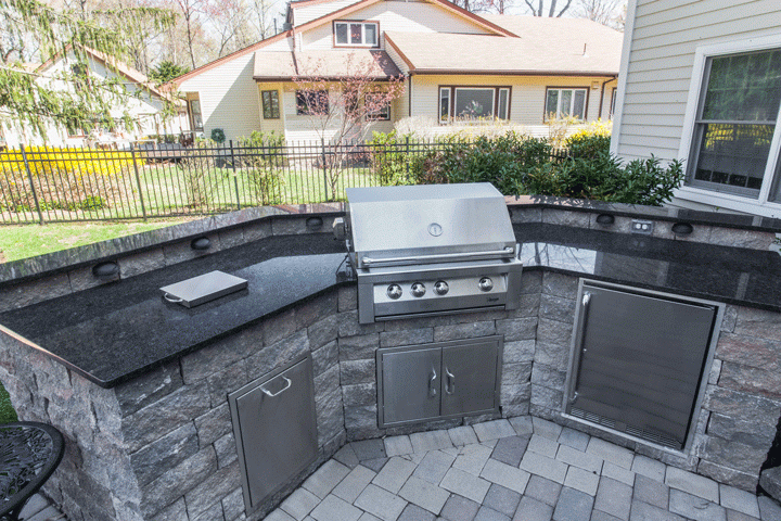 New Granite Countertop Outdoor Kitchen, Outdoor Countertop Grill