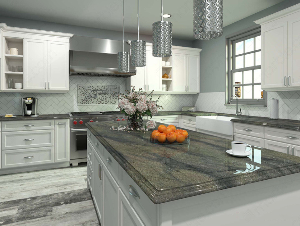 best granite color for off white cabinets