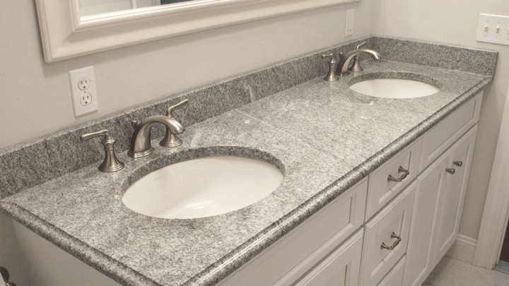 Granite Bathroom Design Ideas Best, White Bathroom Vanity With Grey Granite Top
