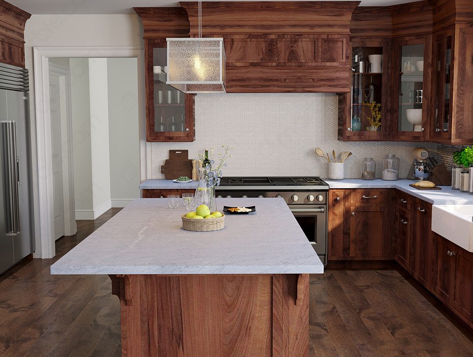 Beautiful Granite Counters to Pair with Oak