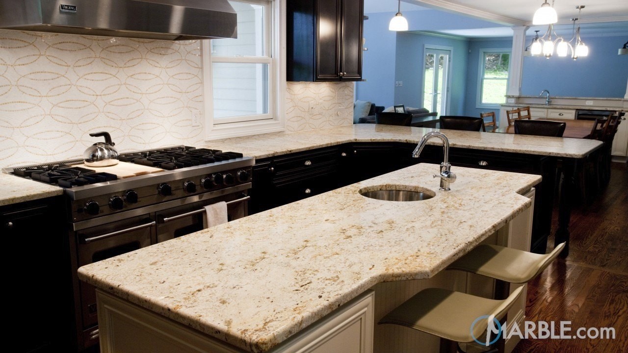 Granite Countertop Options Ideas Colonial Gold Granite Typically Has Large Golden Patches That Will Cover A Percentage Of The Stone