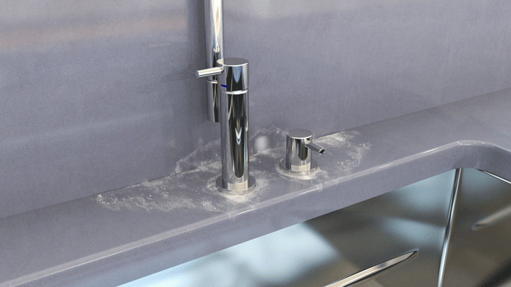 How to Remove Hard Water Stains from a Quartz Countertop