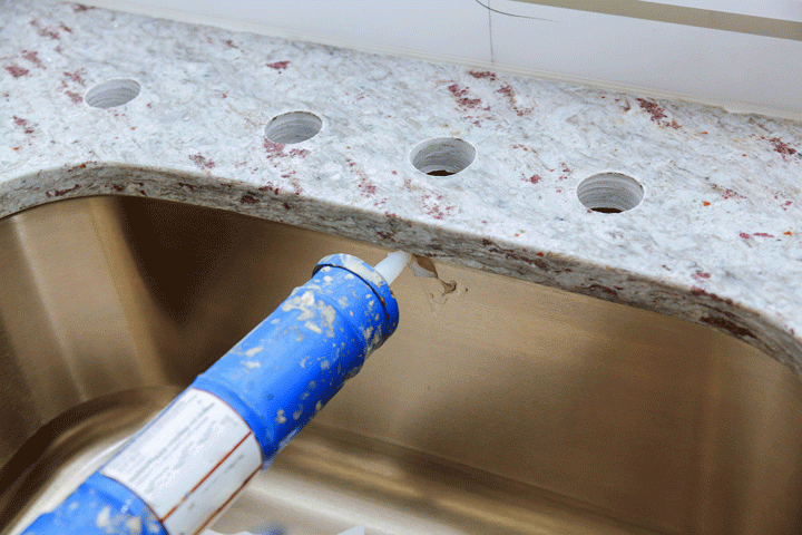 installing undermount bathroom sink granite countertop