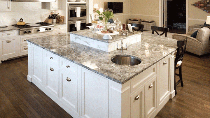 White Cabinets And Gray Countertops, White Kitchens With Grey Countertops