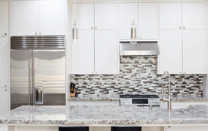 granite kitchen backsplash