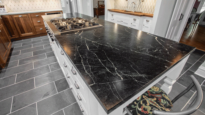 Grey Soapstone / AQ9930  Grey Soapstone Quartz Countertop