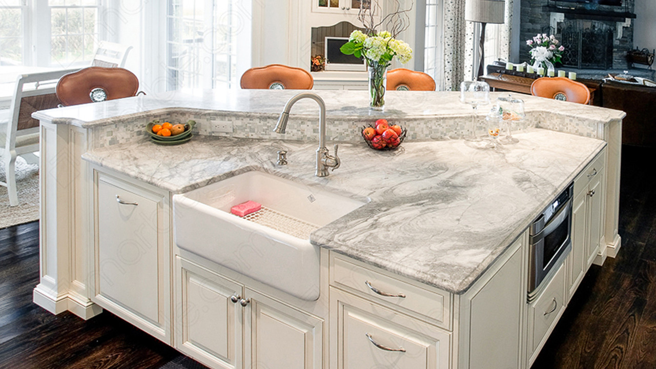 Honed White Marble Countertops