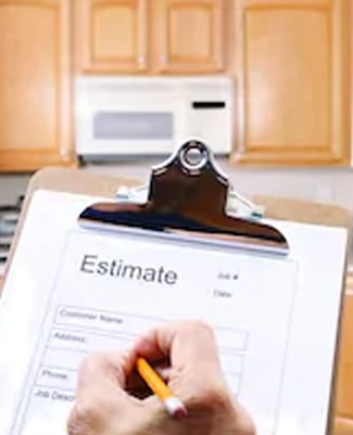 filling out estimate form