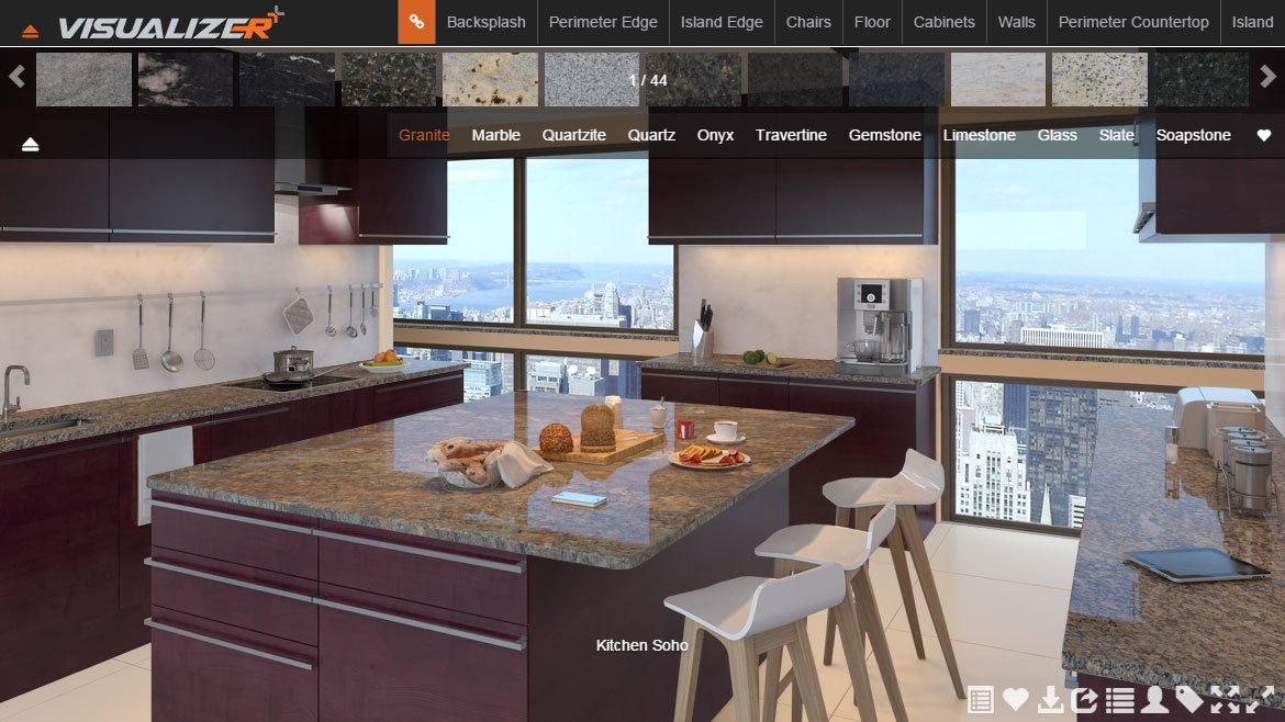 Marble com Design Tools Edges and Kitchen Visualizer