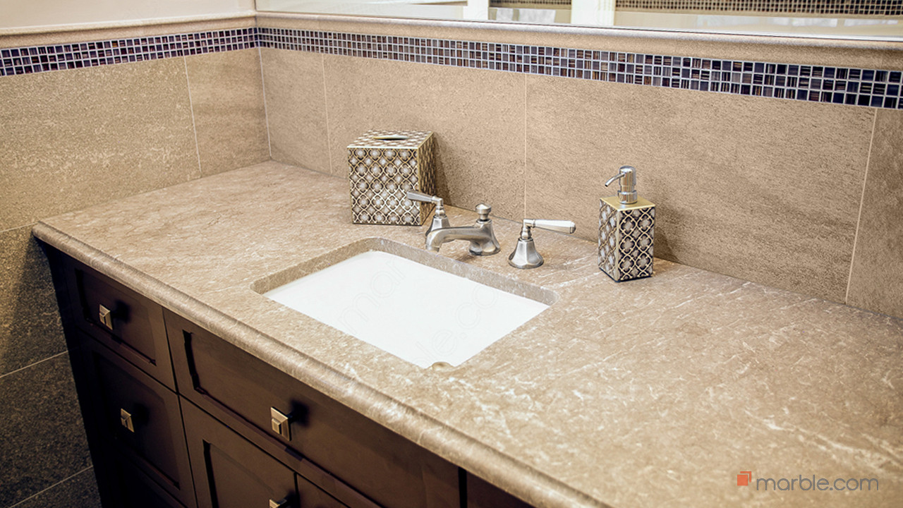 Corsica Grey Granite Bathroom | Marble.com
