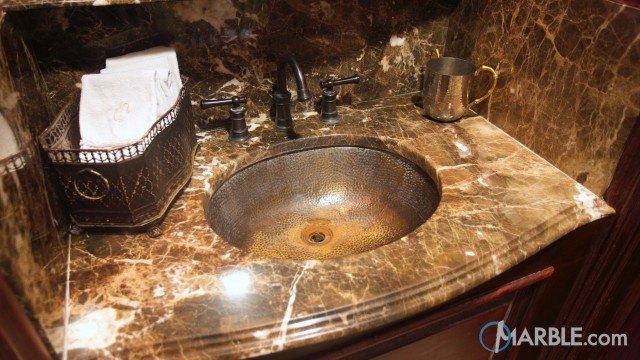 Emperador Light Marble Wash Station