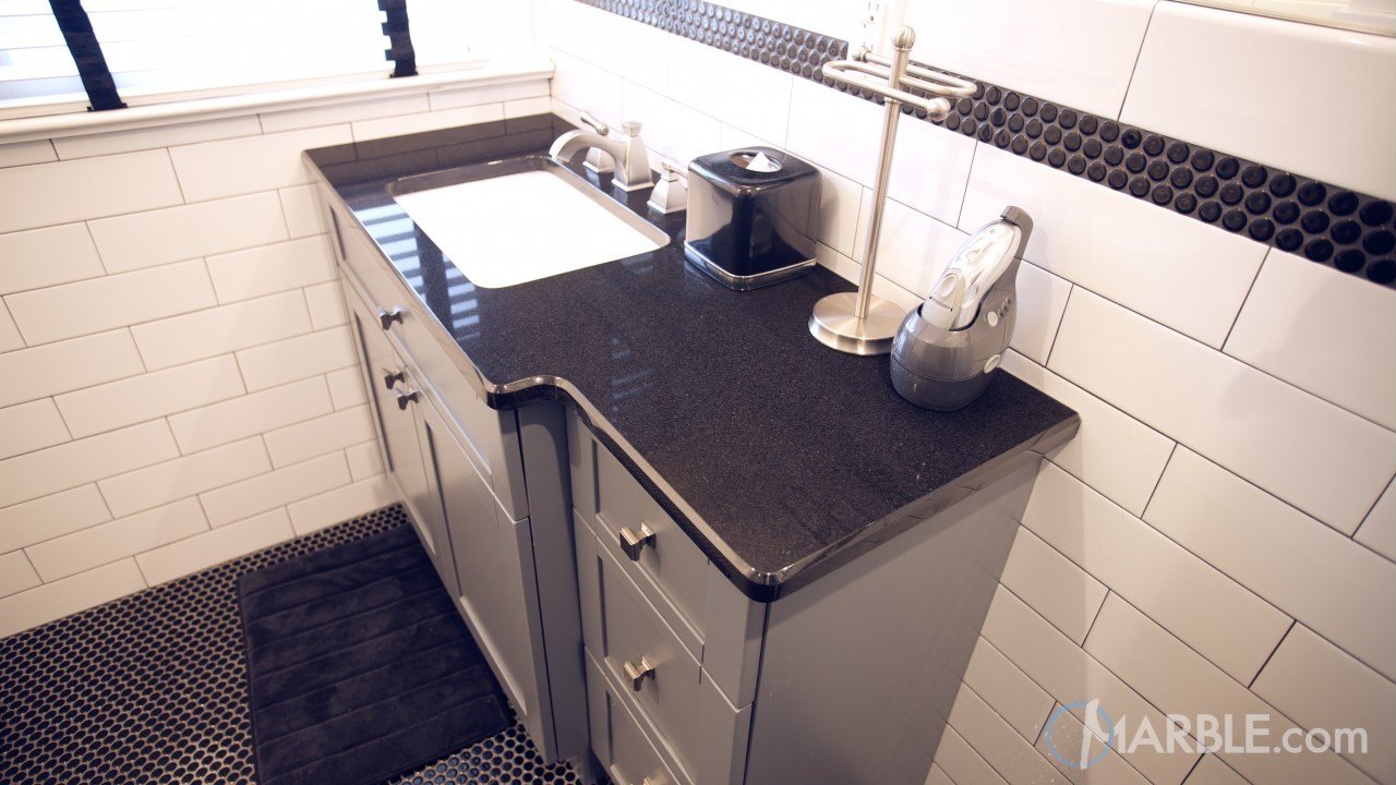 Absolute Black Granite Bathroom Vanity