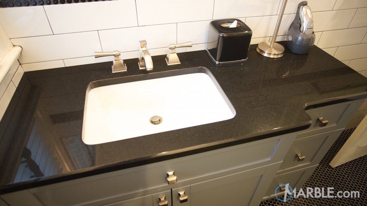 Absolute Black Granite Bathroom | Marble.com