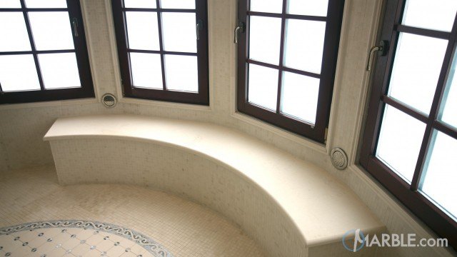 Jerusalem White Limestone Shower Seat (Bench)