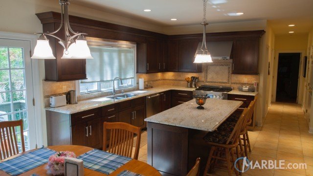 Kashmir Gold Granite Kitchen