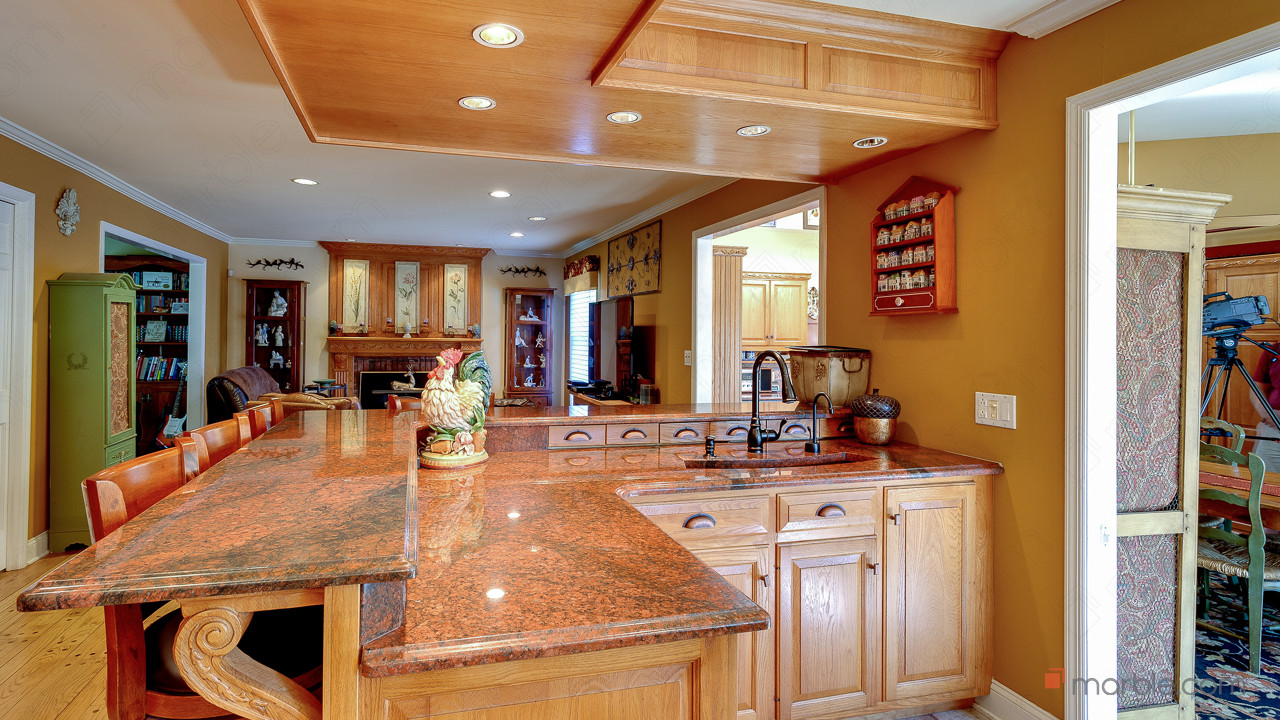 Red Dragon Granite Counters In A Country Kitchen | Marble.com