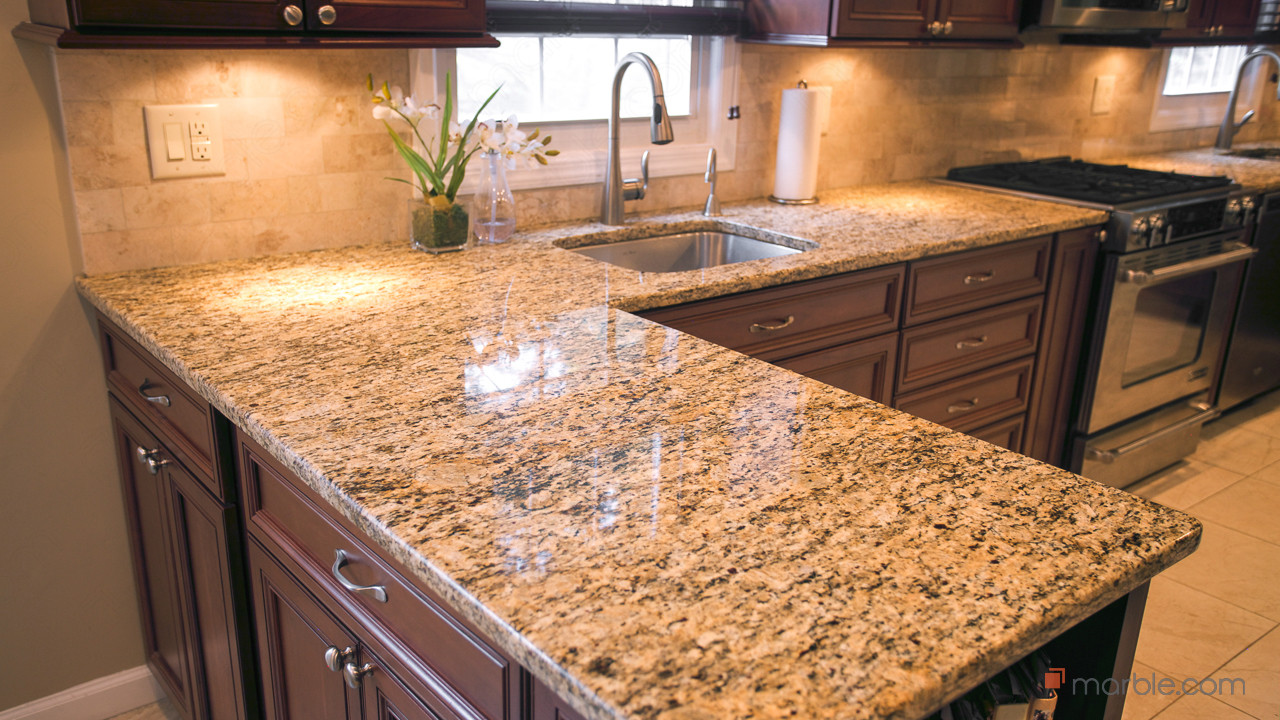 Savannah Gold Granite Kitchen | Marble.com