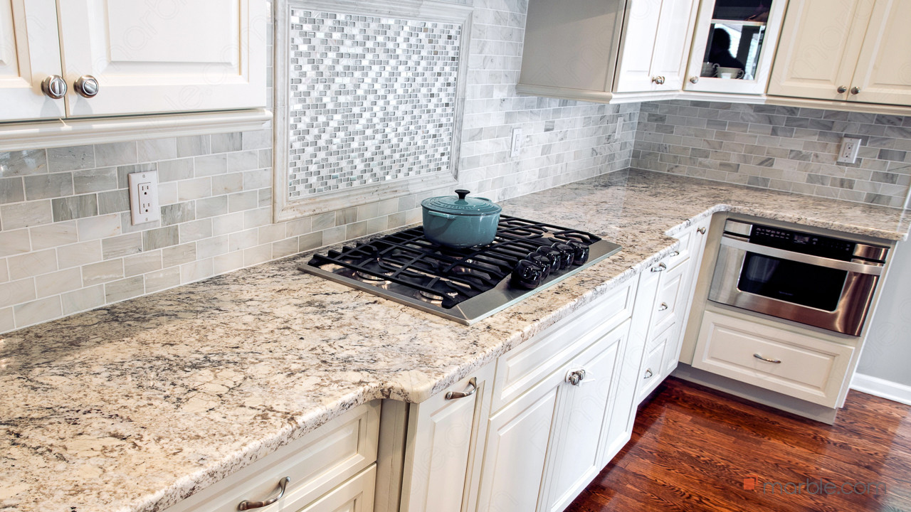 Snow White Granite Kitchen Countertops  | Marble.com