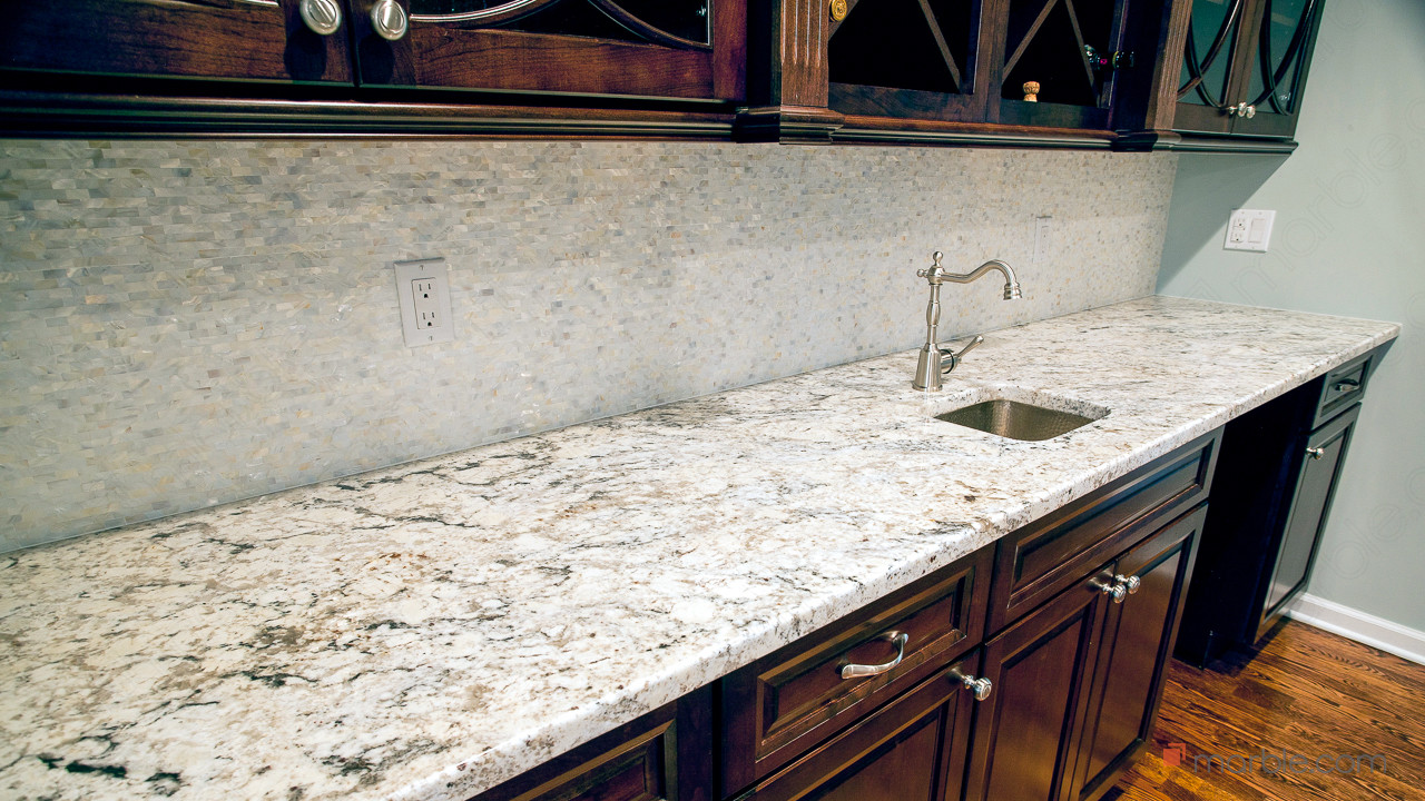 Snow White Granite Kitchen Countertops  | Marble.com