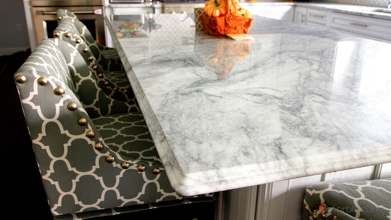 Super White Quartzite Countertops In An Elegant Kitchen | Marble.com