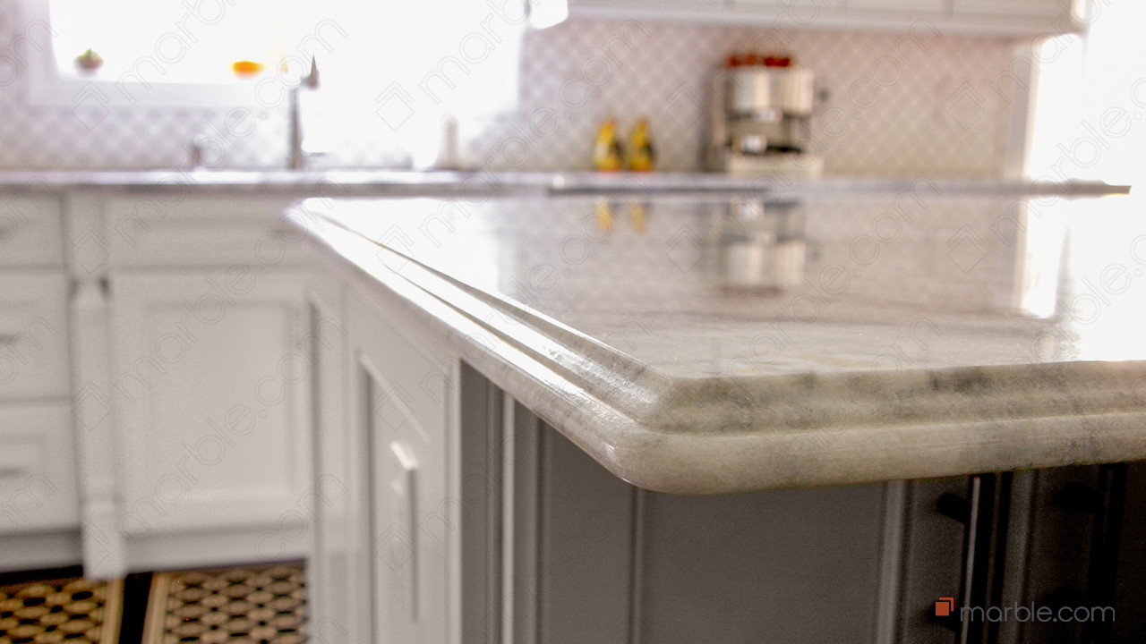 Super White Quartzite Countertops In An Elegant Kitchen | Marble.com