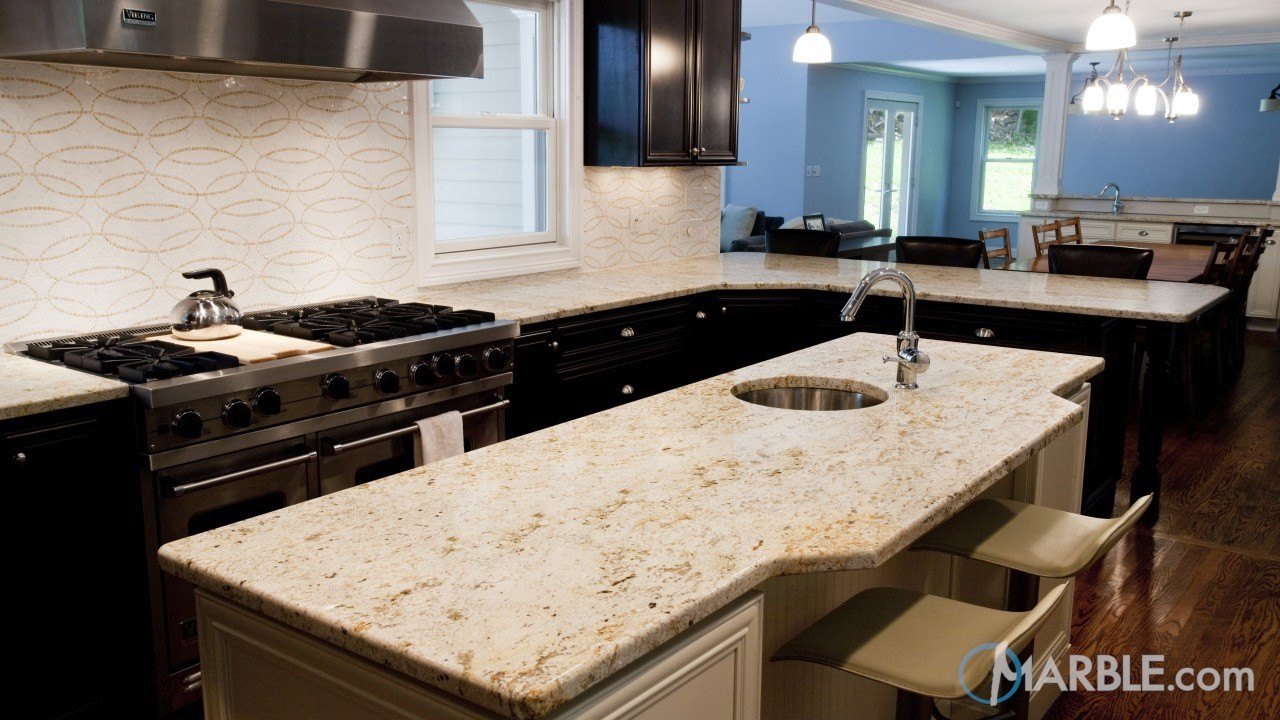 Colonial Gold Granite Kitchen | Marble.com