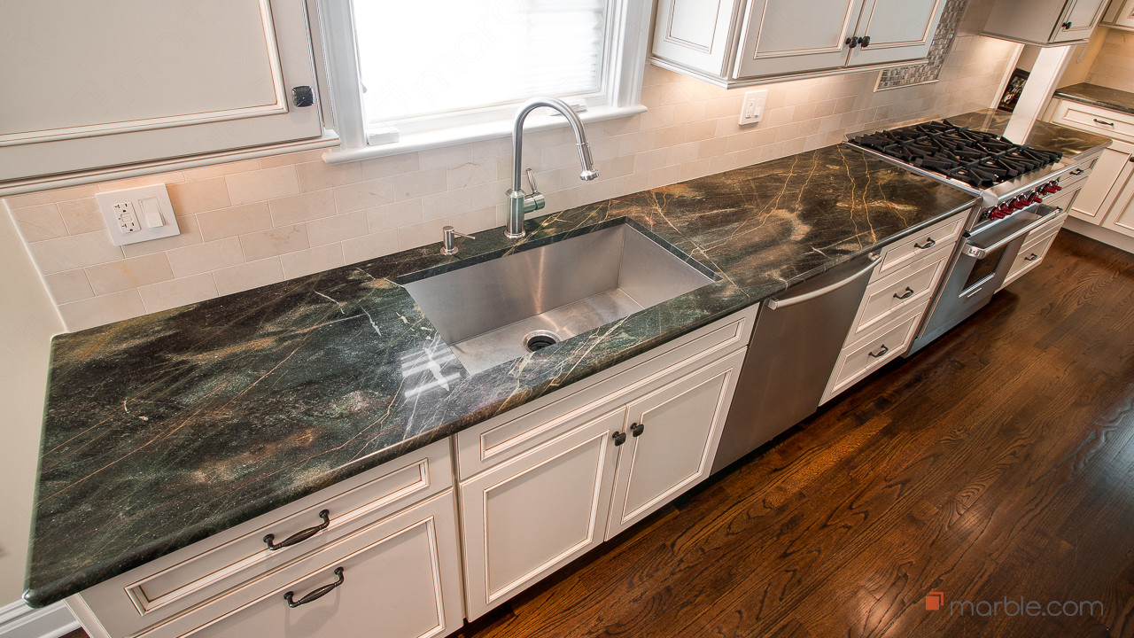 Eucalyptus Granite Counters In A Chic Kitchen | Marble.com