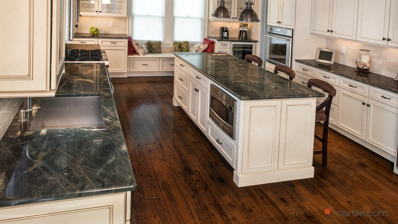 Eucalyptus Granite Counters In A Chic Kitchen | Marble.com