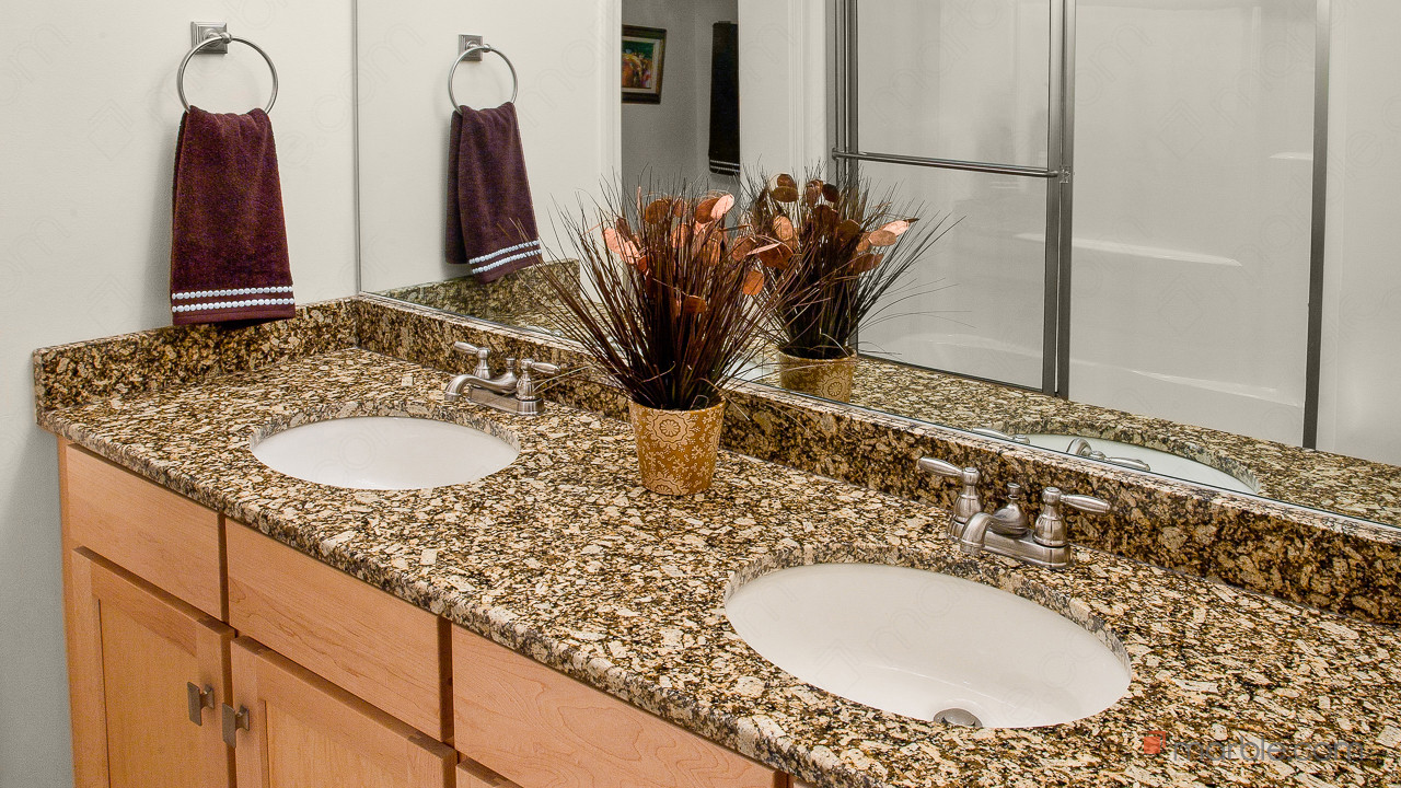 Florence Gold Granite Bathroom | Marble.com