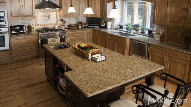Giallo Cathedral Granite Kitchen