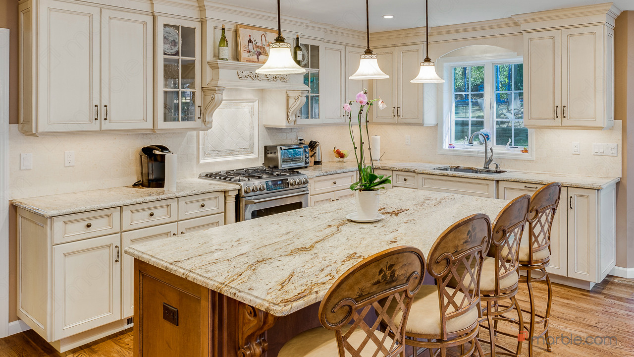 New Gold Antique Granite Main Kitchen | Marble.com
