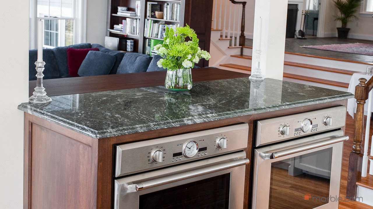 Green Ocean Granite Kitchen | Marble.com