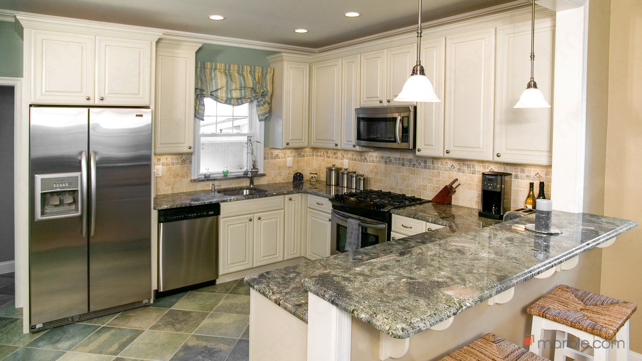 Imperial Green Granite Kitchen | Marble.com