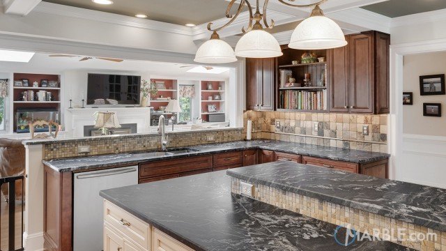 Oscuro Mist Granite Kitchen