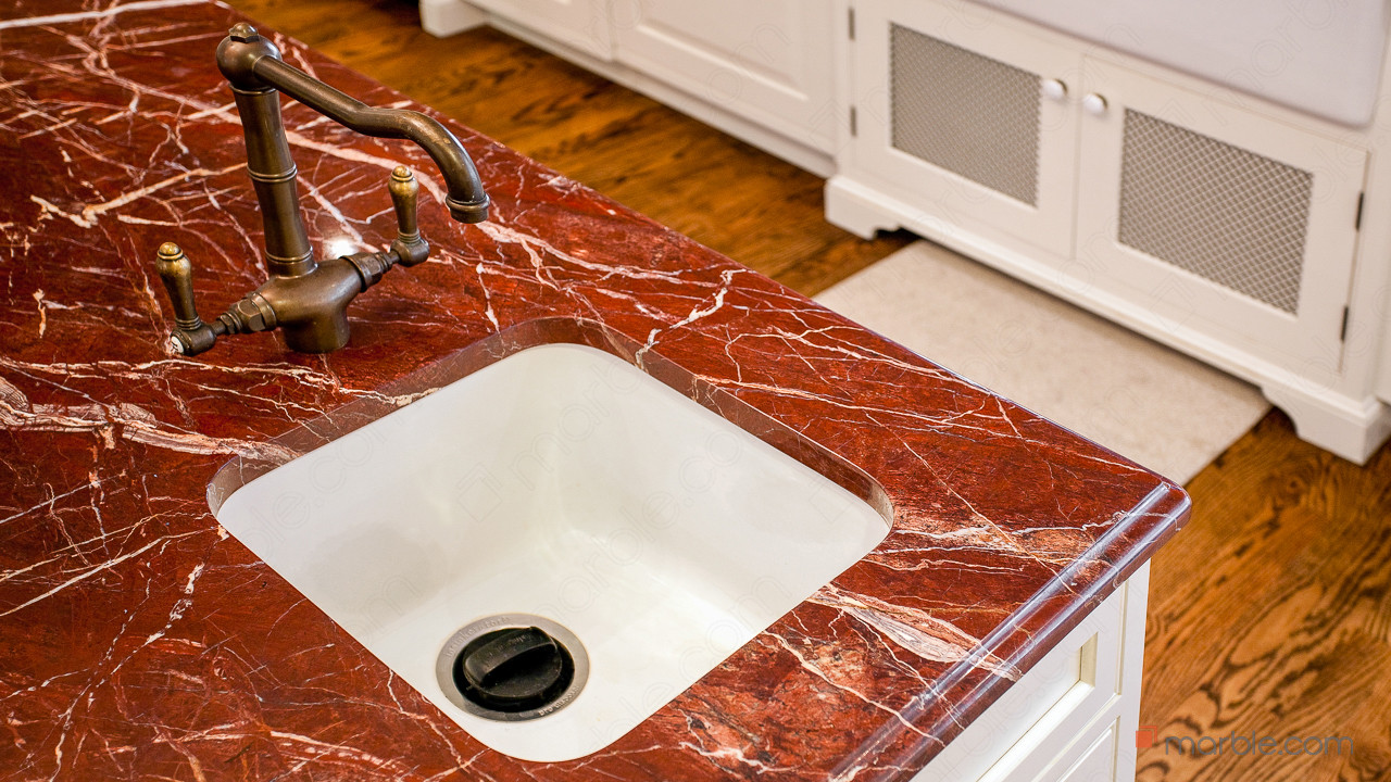 Red Ravel Jasper Kitchen Countertop | Marble.com