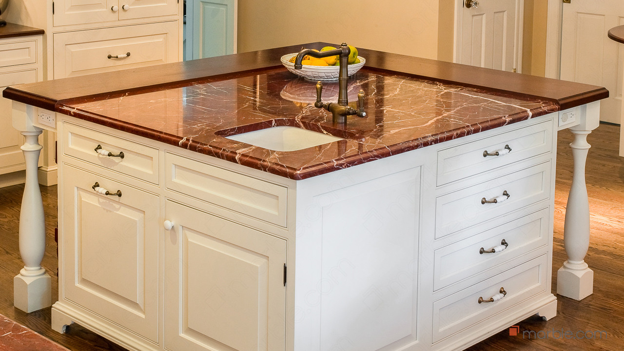 Red Ravel Jasper Kitchen Countertop | Marble.com