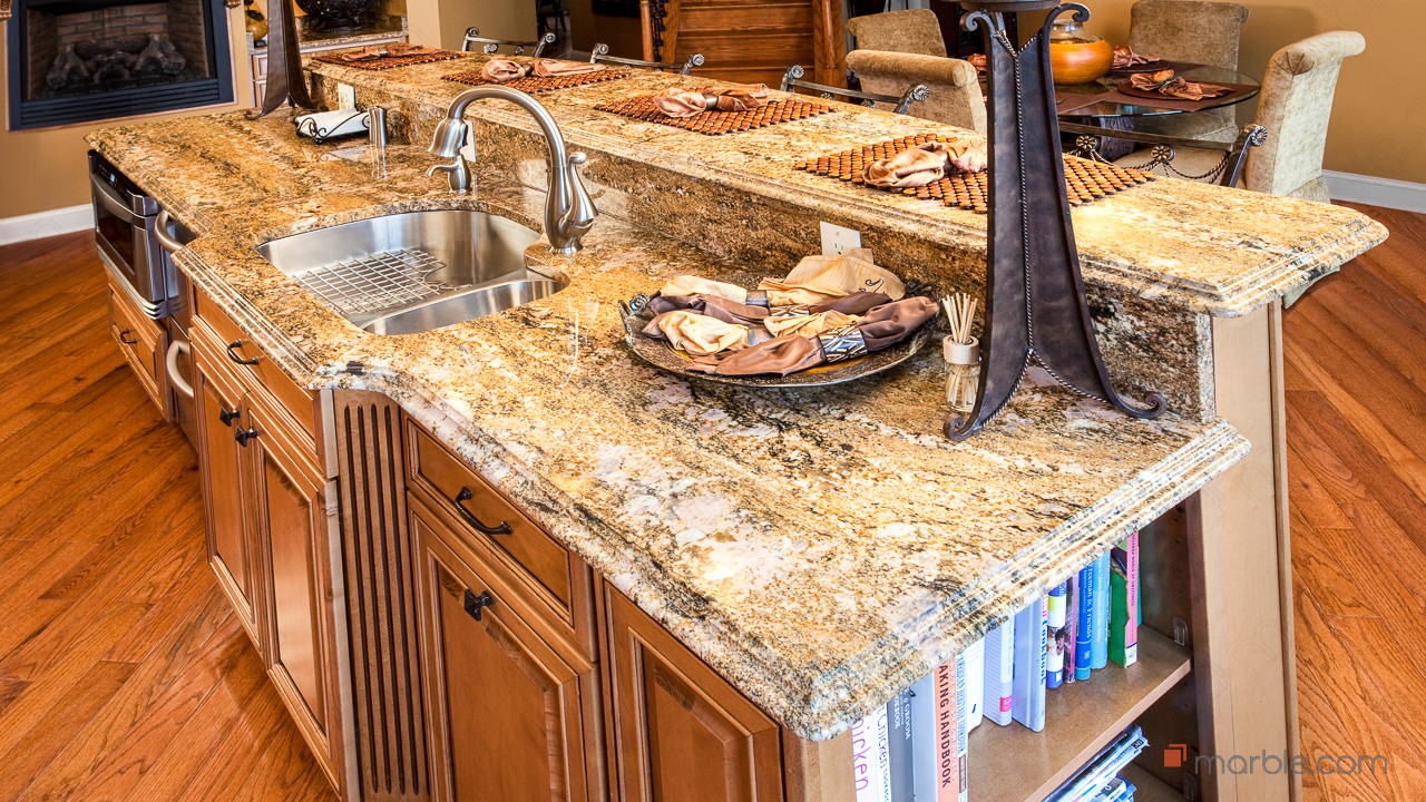 Sanguine C Granite Kitchen Countertops | Marble.com
