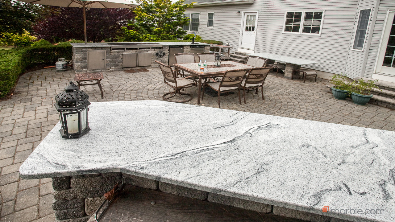 Viscont White Granite Outdoor Barbecue | Marble.com