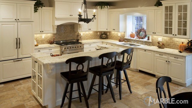 Gold Antique Granite Kitchen