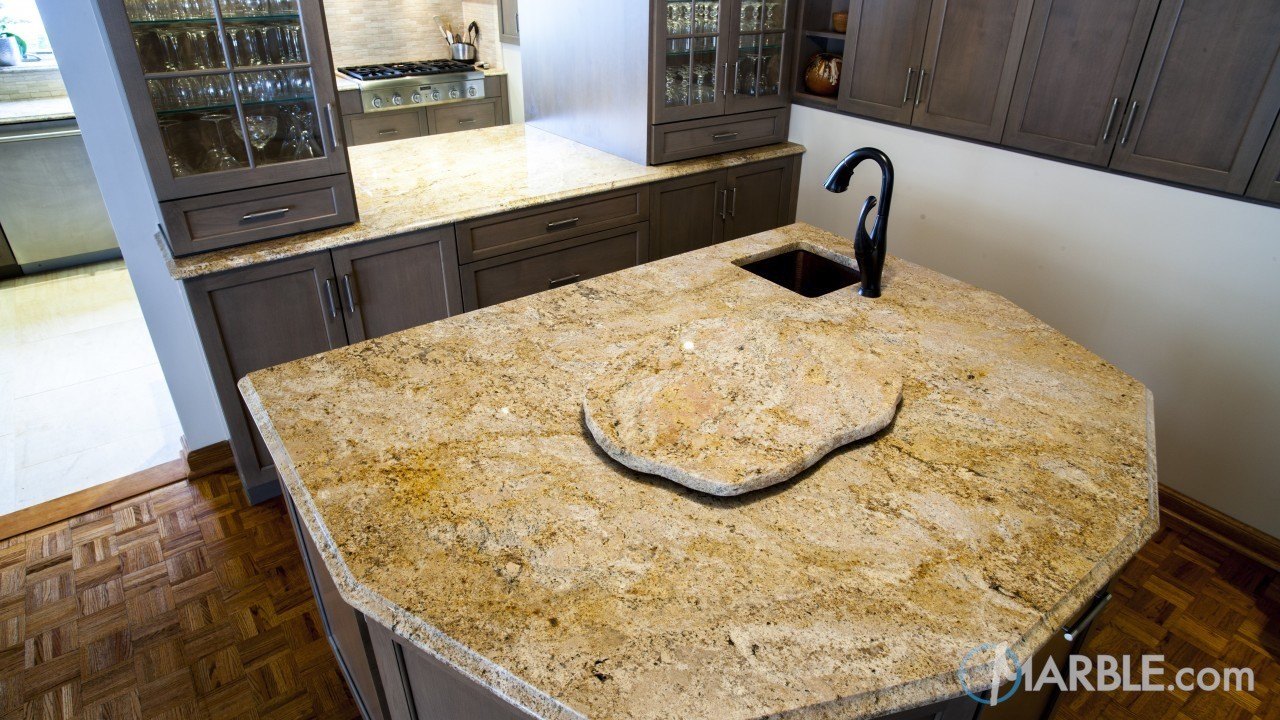 Arandis Chocolate Granite Kitchen Countertops And Lazy Susan