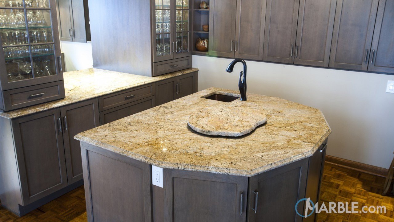 Arandis Chocolate Granite Kitchen Countertops And Lazy Susan