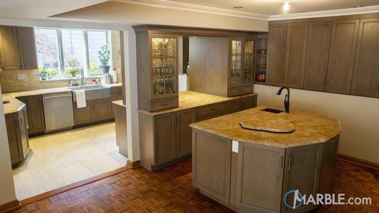 Arandis Chocolate Granite Kitchen Countertops And Lazy Susan