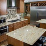 Ivory Gold Granite Kitchen Countertop, Light Colored Counter | Marble.com