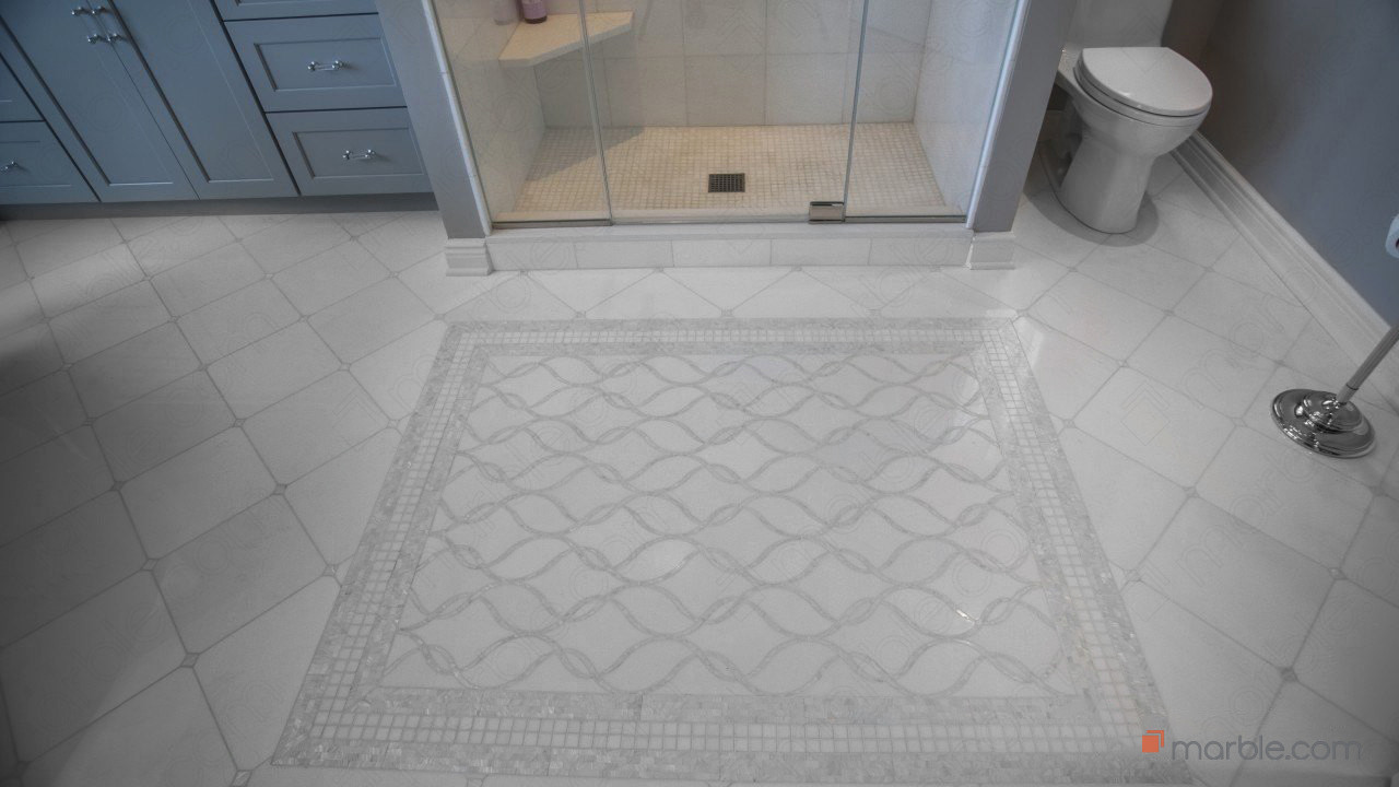 Classic White Quartzite Bathroom | Marble.com