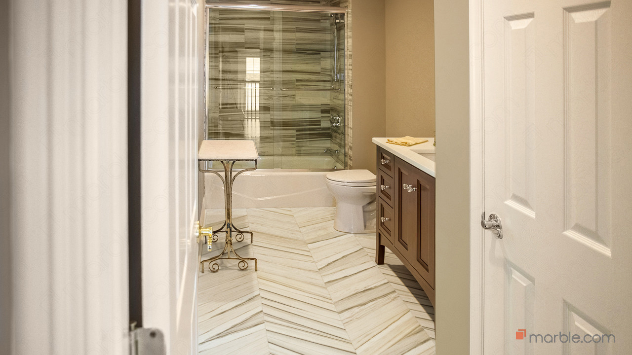 White Glass Bathroom | Marble.com