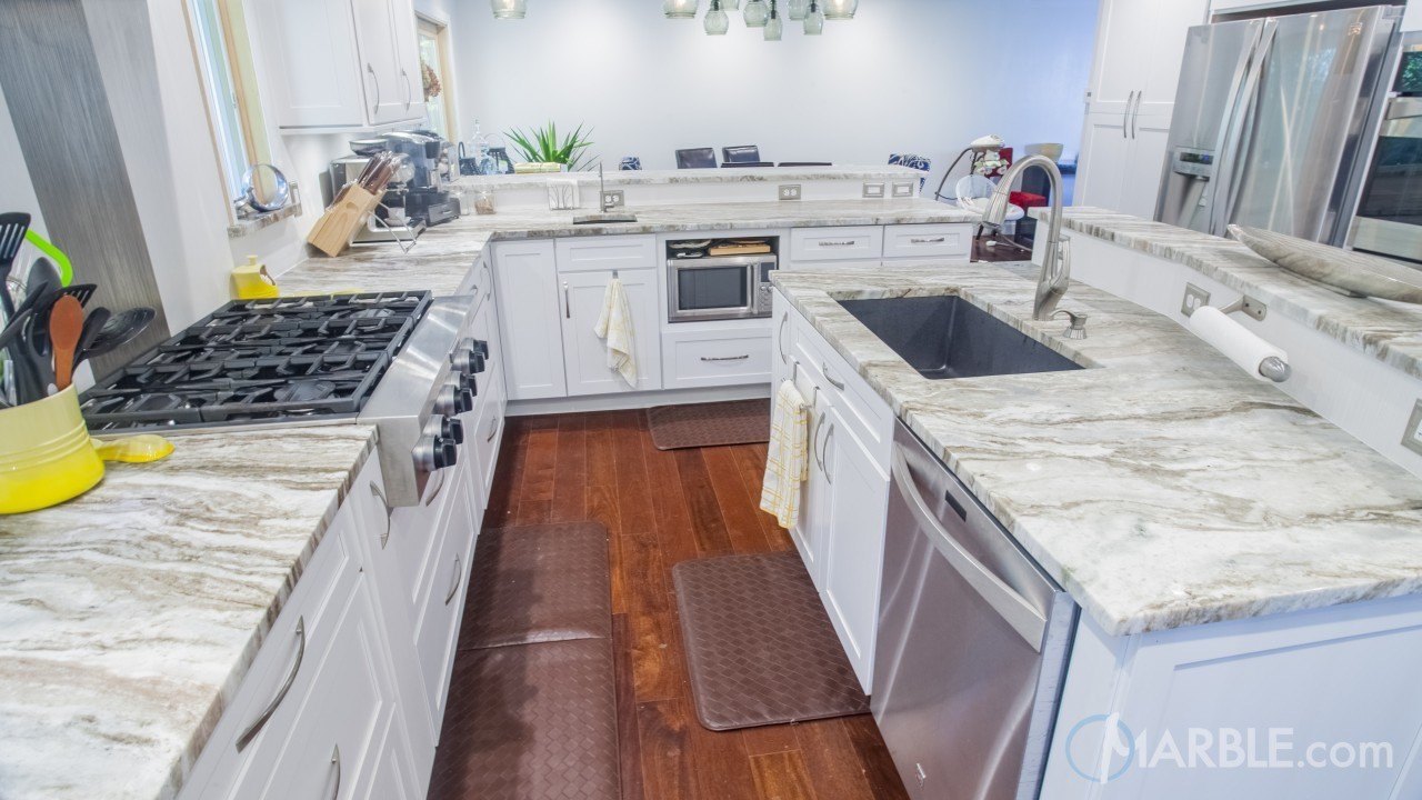 Fantasy Brown Kitchen Quartzite Modern Countertop